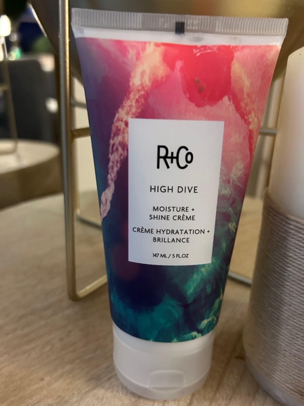 R+Co HIGH DIVE Moisture + Shine Crème Leave-In Conditioner 5 fl oz / 147ml NEW